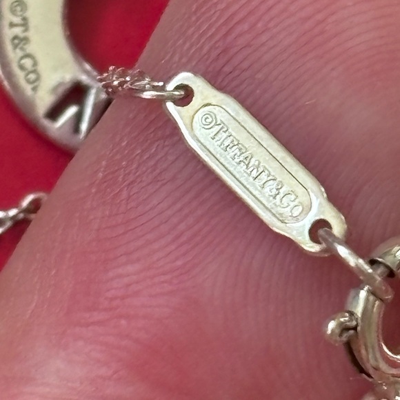 Auth Tiffany & Co Atlas Roman Numeral Round Circle Necklace Pendant 16’ - Picture 5 of 9